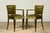 Set of 8 1930s French Art Deco Maple Dining Chairs in Olive Green Velvet For Sale - Image 4 of 4