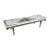 Vintage Italian Neoclassical Etched Marble and Gilt Brass Low Coffee Table For Sale