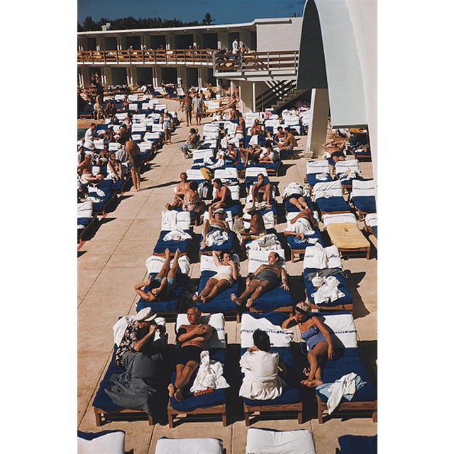 Slim Aarons, Sunbathers in Miami, Estate Stamped Photographic Print For Sale - Image 3 of 3
