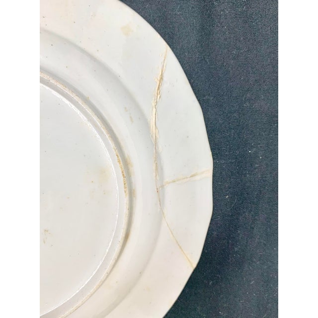 Antique Hand Painted Floral Decorative Plate For Sale - Image 10 of 13