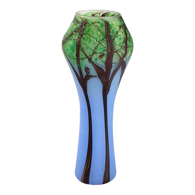 Christopher Belleau Tree Vase,Art Glass ,Signed, Dated 2017 For Sale