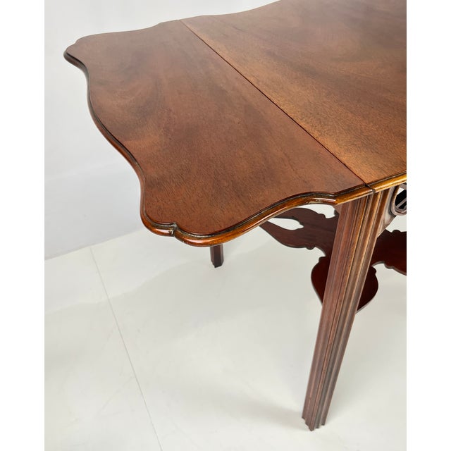 Vintage Baker Furniture Historic Charleston Chippendale-Style Mahogany Pembroke Drop-Leaf Table For Sale - Image 14 of 18