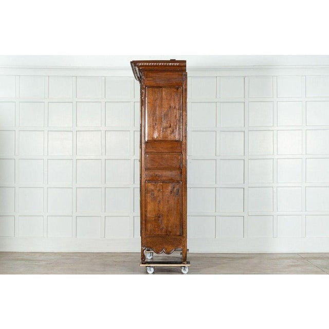 Brown Large 18th Century French Carved Walnut Armoire For Sale - Image 8 of 18