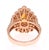 3.02 Carat Orange Sapphire Diamond Rose Gold Ring, Size 7 For Sale - Image 4 of 11