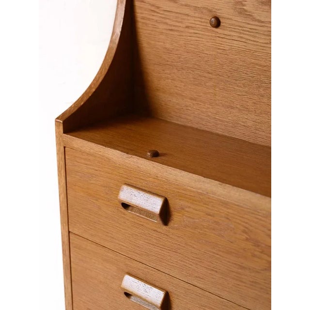 Oak Secretary by Børge Mogensen for Søborg Møbelfabrik, 1960s For Sale - Image 9 of 10