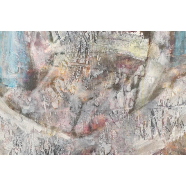 Mid 20th Century Original Modern Figurative Blue Oil Painting by Don Stacy For Sale - Image 4 of 9