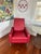 Mid-Century Modern Design Within Reach Flight Recliner -Red Leather- Jeffrey Bernett For Sale - Image 3 of 5
