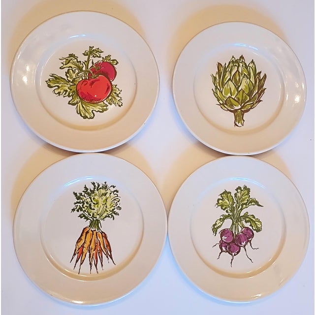 Farmhouse Farm Fresh Plates- Set of 4 For Sale - Image 3 of 4
