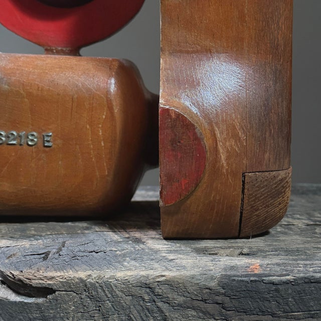 Vintage Modernist Hand Carved Wooden Foundry Mold For Sale - Image 9 of 10