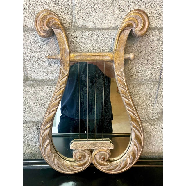 Vintage Regency Harp Wall Mirror Chairish