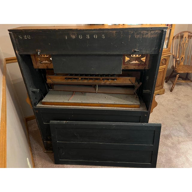 1890s Crescent Oak Pump Organ Made for Harding & Miller For Sale - Image 10 of 12
