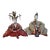 Antique Japanese Meiji Period Hina Emperor & Empress Gofun Dolls – Imperial Pair, 13–14 Inches For Sale