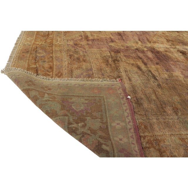 Vintage Turkish Oushak Rug, 06’09 X 10’10 For Sale - Image 4 of 8