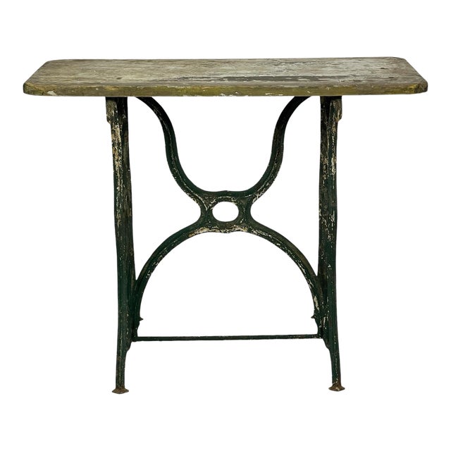 Husqvarna Attributed Cast Iron Sewing Machine Table, Garden / Primitive Patina, Early 20th Century For Sale
