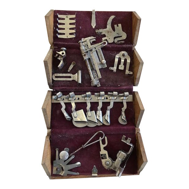 1889 Singer Sewing Machine Accessories Wood Puzzle Box Chairish