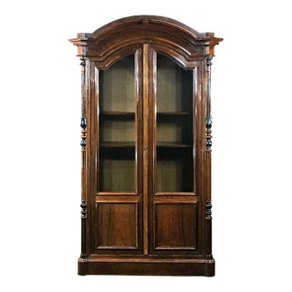 19th Century French Louis Philippe Rosewood Bookcase For Sale