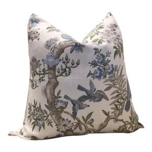 Gp and J Baker “ Eltham” in Blue and White Pillows- a Pair