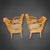 Set of four identical armchairs in curly birch (Karelian birch), circa 1835/40. The backrests are designed as broad,...