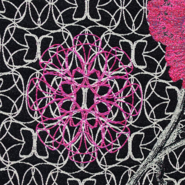 Blue Handwoven Tapestry by Jo Meesters, Netherlands, 2000s For Sale - Image 8 of 13