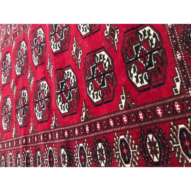 Vintage Afghan Turkmen Rug For Sale - Image 9 of 11