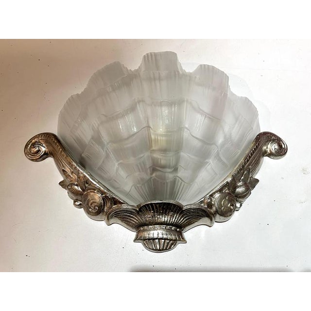 French Art Deco Wall Sconces Lamps from Léon Hugue Paris, 1929, Set of 2 For Sale - Image 3 of 5