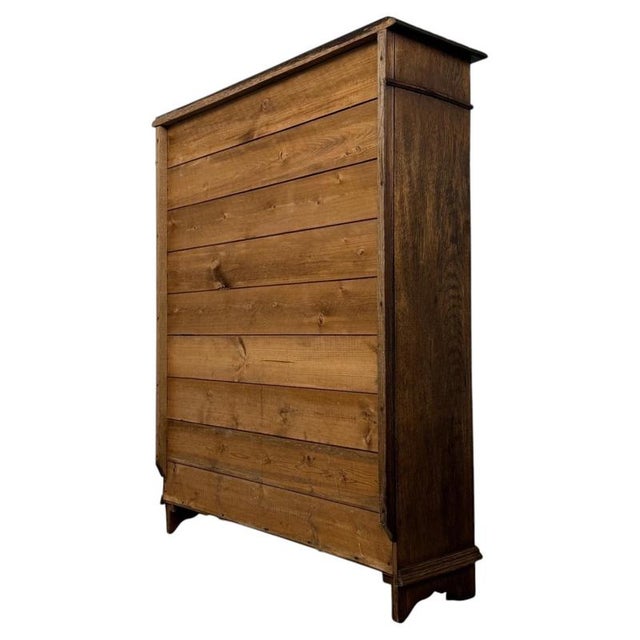 Wood Antique 19th Century Carved Oak Display Cabinet For Sale - Image 7 of 11