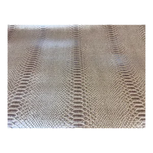 Designer Heavy Duty Caramel Brown Bronze Reptile Snake Faux Leather Upholstery Vinyl