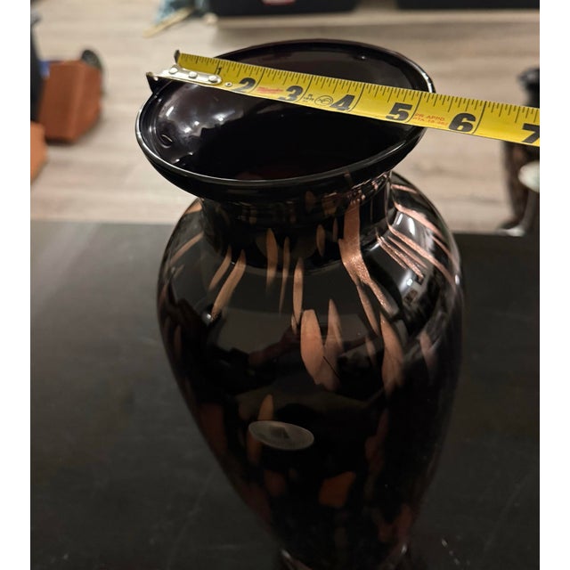 Rare Vintage Vase Murano Italy by Maestri Vetrai Azzurra 15in New For Sale - Image 11 of 12