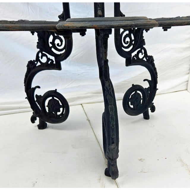 Antique Victorian-Style Cast Iron Tiered Garden Plant Stand For Sale - Image 10 of 11