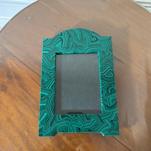 Vintage Malachite Picture Frame For Sale - Image 9 of 9