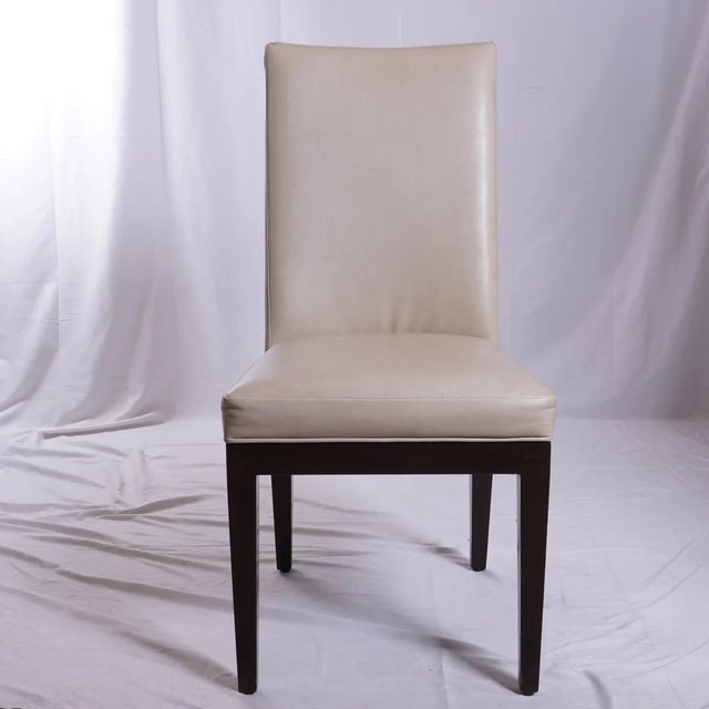 2010s Attributed to A. Rudin Chairs With Holly Hunt Faux Leather, Set of 6 For Sale - Image 5 of 9