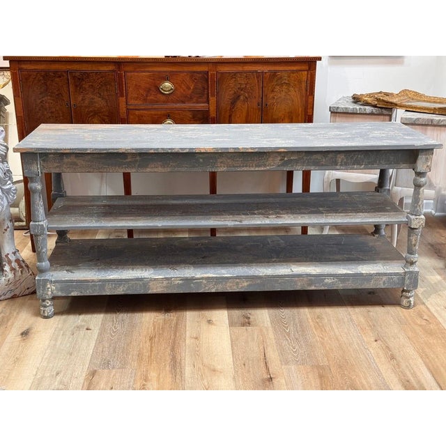 French Vintage Draper’s Table, Provence, C. 1930 For Sale - Image 6 of 8
