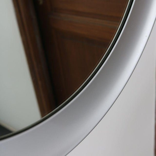 1960s Circular Brushed Metal Mirror attributed to Sergio Mazza for Artemide, Italy, 1960s-1970s For Sale - Image 5 of 14