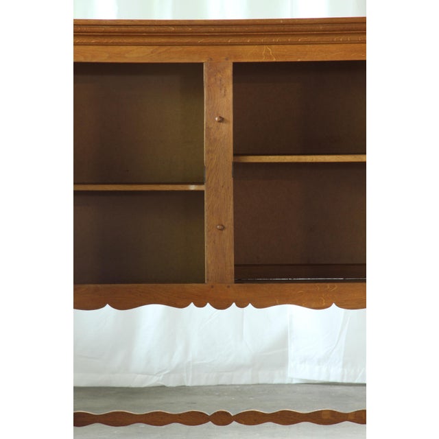 Vintage Baroque Danish Brutalist Oak Cabinet in the style of Henning Kjærnulf, 1960s For Sale - Image 4 of 16