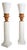 Plaster Columns and Wooden Lamps Vases, Set of 2 For Sale