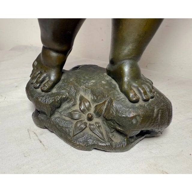 Large Antique 1800's Valentino Besarel Putti Cherub Bronze Statue Sculpture Art For Sale - Image 15 of 17