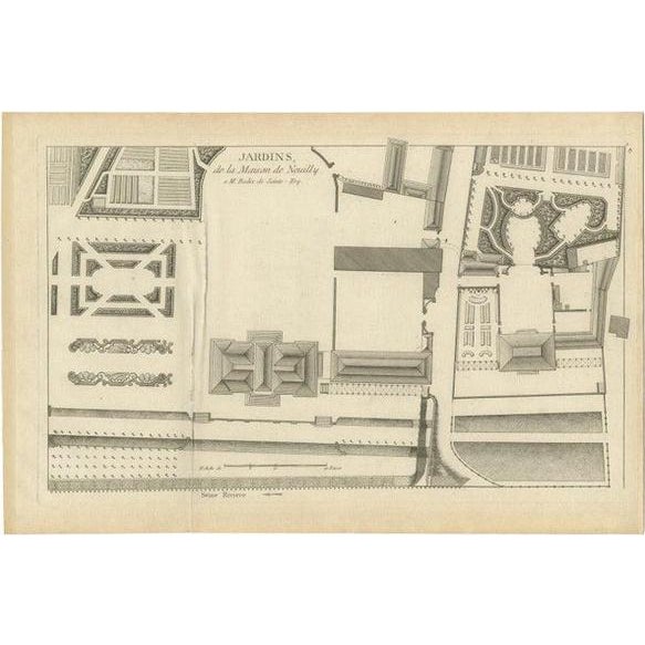 Late 18th Century Antique Print of French Garden by Le Rouge, 1776 For Sale - Image 5 of 5