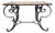 Coffee Table with Wrought Iron Base For Sale