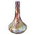 Rich iridescent flambé enamels cover this compact soliflore vase, graduating from mottled ruby red at the slender neck...