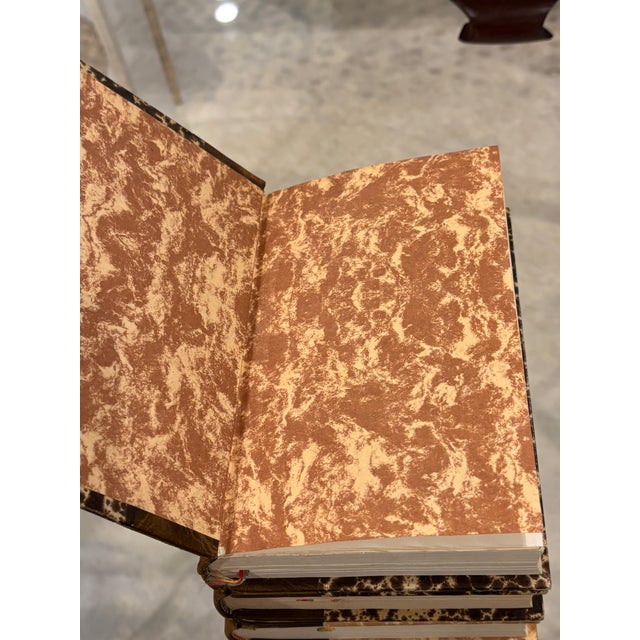 Vintage French Cognac Leather Bound Books by Pierre Benoit - Set of 3 For Sale - Image 9 of 13