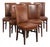 Sheepskin Dining Chairs in Cognac Color, Set of 6 For Sale