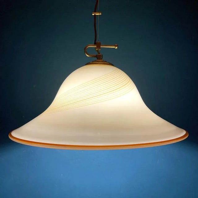 Vintage Beige Murano Glass Pendant Lamp from De Majo, Italy, 1970s For Sale - Image 12 of 13
