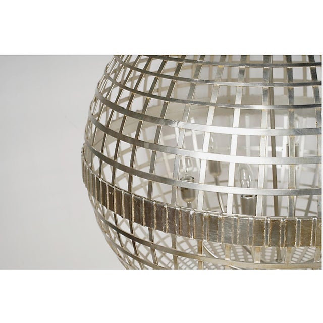 Large Silver Plated Ball Pendant For Sale - Image 4 of 7