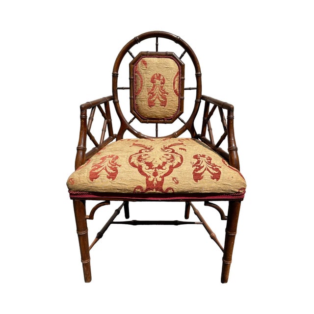Wood Late 19th Century Faux Bamboo Armchair For Sale - Image 7 of 7