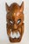Tribal Pair of Vintage Philippine Hand-Carved Monkey Pod Wood Dragon & Demon Wall Masks For Sale - Image 3 of 12