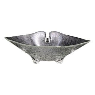 Textured Glass Centerpiece Bowl from Peill & Putzler, Germany, 1970s For Sale