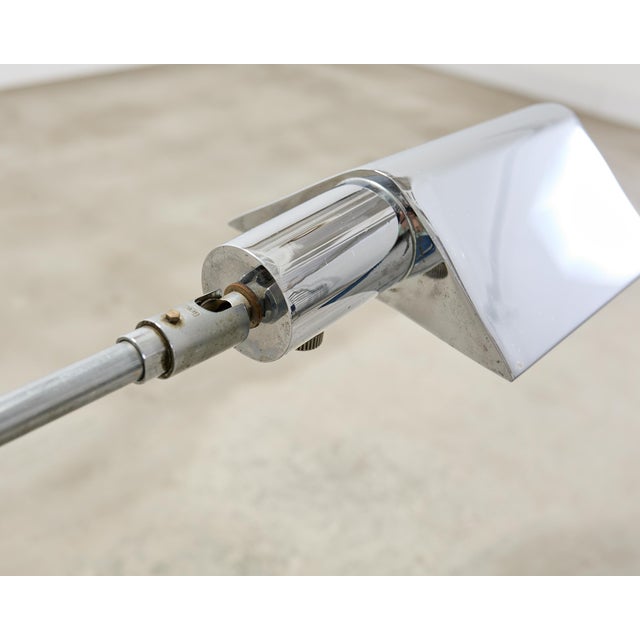 Mid 20th Century Koch & Lowy Omi Chromed Steel Adjustable Pharmacy Floor Lamp For Sale In Sacramento - Image 6 of 18