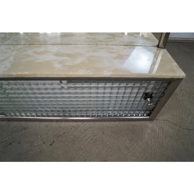 1950’s Mid-Century Modern Chrome & Glass Medicine Cabinet For Sale - Image 11 of 12