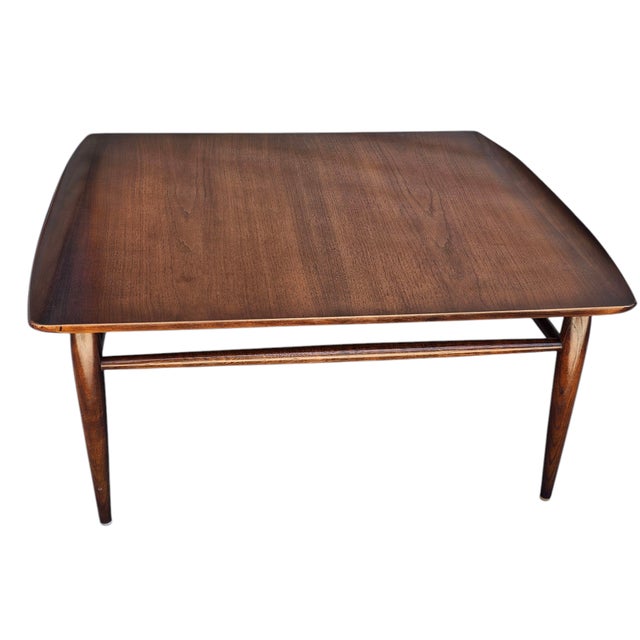 1970s Walnut Mid-Century Bassett Coffee Table For Sale - Image 9 of 12