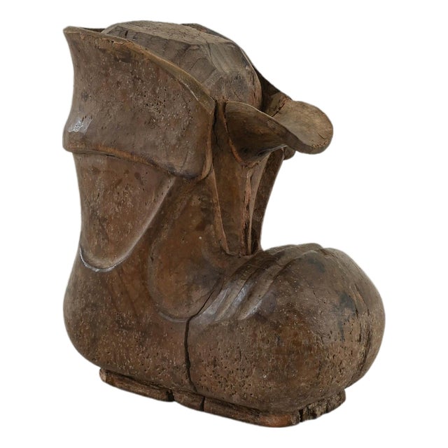 20th Century French Carved Wooden Boot Decoration For Sale